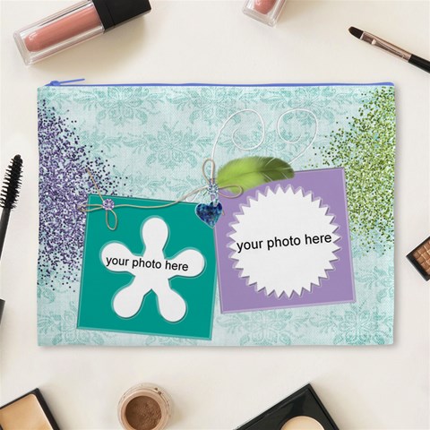 Glitter Cosmetic Bag Xl By Zornitza Front