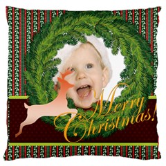 merry christmas - Large Cushion Case (Two Sides)