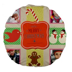 merry christmas - Large 18  Premium Round Cushion 