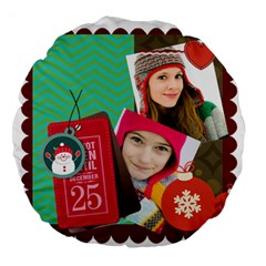 merry christmas - Large 18  Premium Round Cushion 