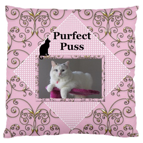 Perfect Puss Large Cushion Case (2 Sided) By Deborah Back