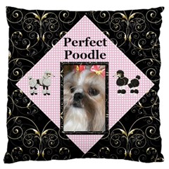 Perfect Poodle Large Cushion Case (2 sided) - Large Cushion Case (Two Sides)