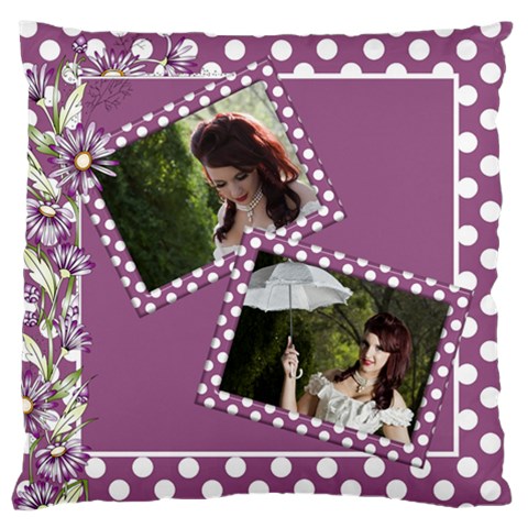 Our Memories Large Cushion Case (2 Sided) By Deborah Front