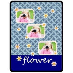 flower - One Side Fleece Blanket (Large)