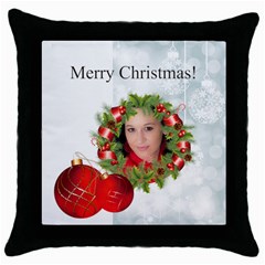 merry christmas - Throw Pillow Case (Black)