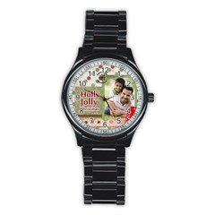 merry christmas - Stainless Steel Round Watch