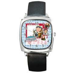 merry christmas - Square Metal Watch