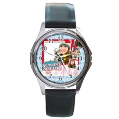 merry christmas - Round Metal Watch