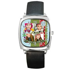 merry christmas - Square Metal Watch