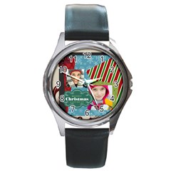 merry christmas - Round Metal Watch