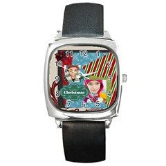 merry christmas - Square Metal Watch