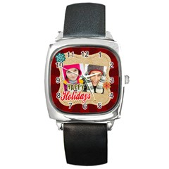 merry christmas - Square Metal Watch