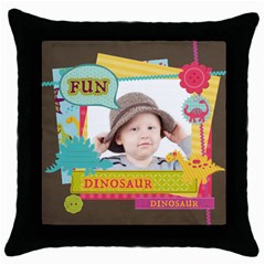 Throw Pillow Case (Black)