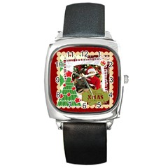 merry christmas - Square Metal Watch