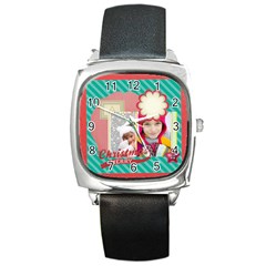 merry christmas - Square Metal Watch