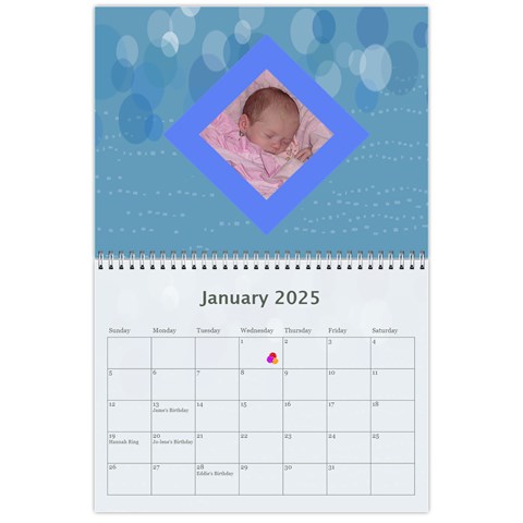 2025 Simply Blue Calendar By Kim Blair Jan 2025