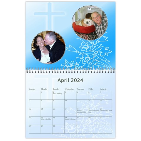2024 Simply Blue Calendar By Kim Blair Apr 2024