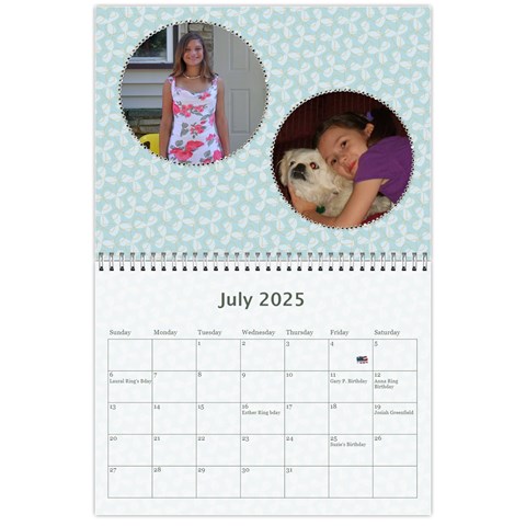 2025 Simply Blue Calendar By Kim Blair Jul 2025