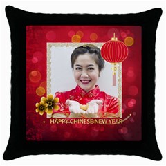 chinese new year - Throw Pillow Case (Black)