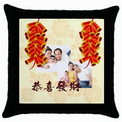 chinese new year - Throw Pillow Case (Black)