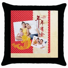 chinese new year - Throw Pillow Case (Black)