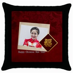 chinese new year - Throw Pillow Case (Black)