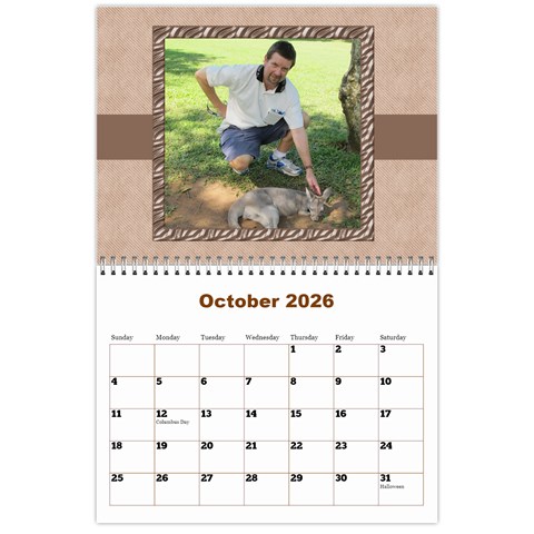 Male Calendar No 1 (any Year) By Deborah Oct 2026