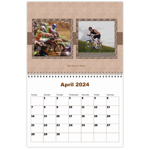 Male Calendar No 1 (any Year) By Deborah Apr 2024