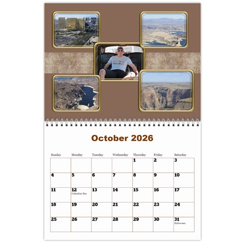 Male Calendar No 2 (any Year) By Deborah Oct 2025