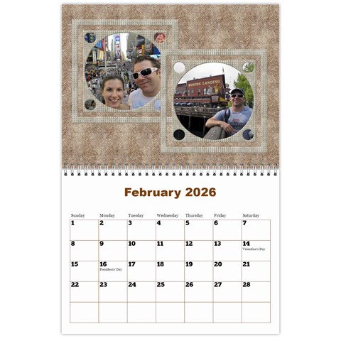 Male Calendar No 2 (any Year) By Deborah Feb 2025