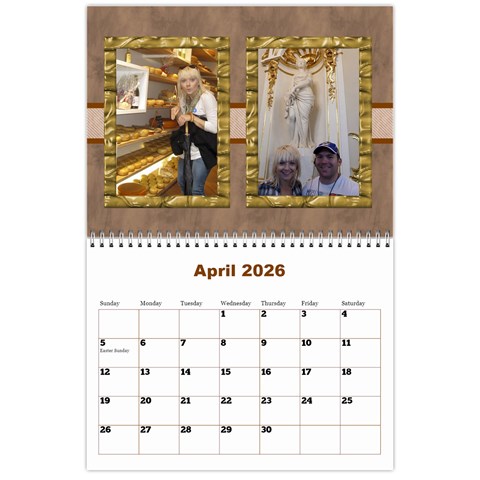 Male Calendar No 2 (any Year) By Deborah Apr 2025