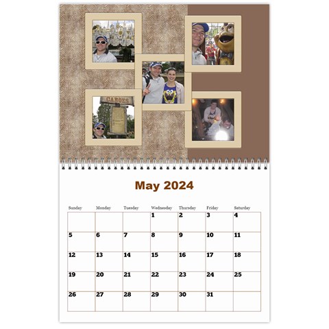 Male Calendar No 2 (any Year) By Deborah May 2024