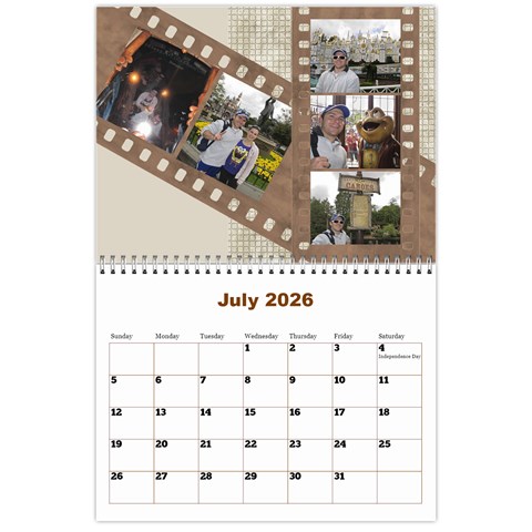 Male Calendar No 2 (any Year) By Deborah Jul 2025