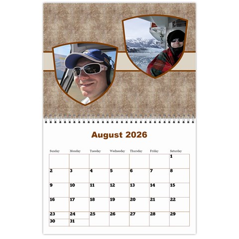 Male Calendar No 2 (any Year) By Deborah Aug 2025
