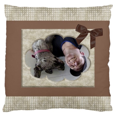 Chocolate Large Cushion Case (2 Sided) By Deborah Front