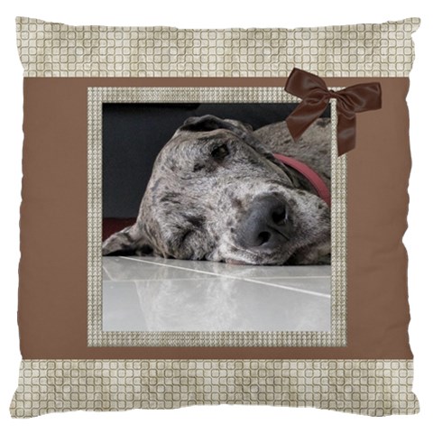 Chocolate Large Cushion Case By Deborah Front