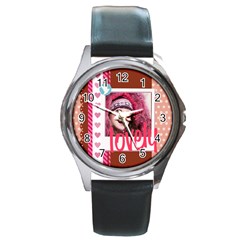 love - Round Metal Watch