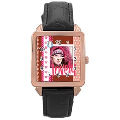 love - Rose Gold Leather Watch love - Rose Gold Leather Watch