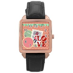 love - Rose Gold Leather Watch love - Rose Gold Leather Watch