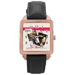 love - Rose Gold Leather Watch 