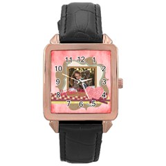 love - Rose Gold Leather Watch 