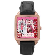 love - Rose Gold Leather Watch 