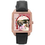 love - Rose Gold Leather Watch 