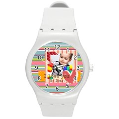 kids - Round Plastic Sport Watch (M)