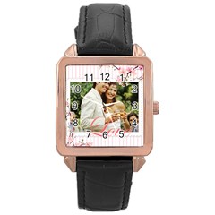 love - Rose Gold Leather Watch 