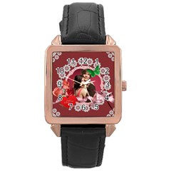 love - Rose Gold Leather Watch 