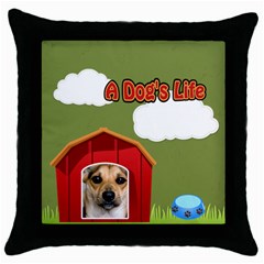 pet - Throw Pillow Case (Black)