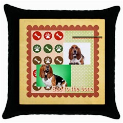 pet - Throw Pillow Case (Black)