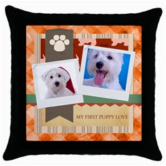 pet - Throw Pillow Case (Black)