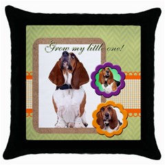 pet - Throw Pillow Case (Black)